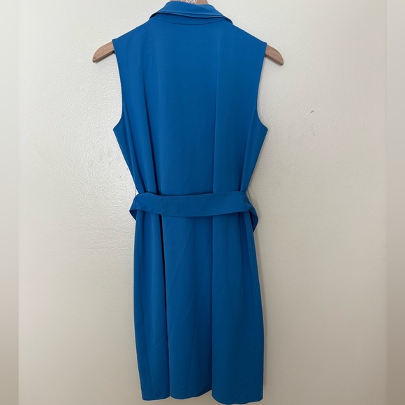 Elite Tahari Blue Dress Size 10 - Picture 2 of 7